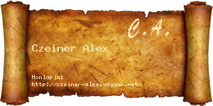 Czeiner Alex névjegykártya